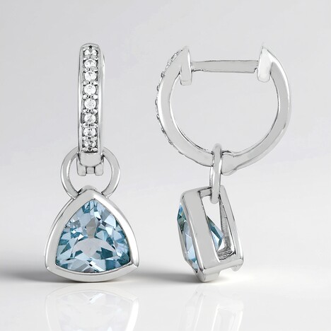 Orecchini in argento con Topazio Blu Cielo