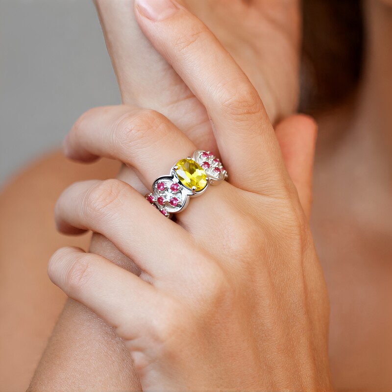 Bague en argent et Béryl jaune