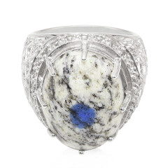 Bague pour homme en argent et Azurite du K2