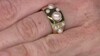 Zilveren ring met een Witte zoetwater kweekparel