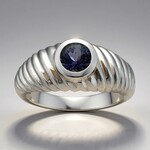 Anello in argento con Tanzanite (non riscaldata) (Pallanova)