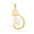 Pendentif en argent et Perle blanche de culture d'eau douce (TPC)