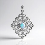 Ciondolo in argento con Opale di Welo