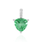 Colgante en plata con Cuarzo verde esmeralda