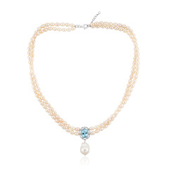 Collar en plata con Perla blanca Freshwater (TPC)