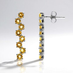 Orecchini in argento con Citrino