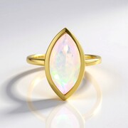 Bague en argent et Opale Welo