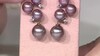 Pendientes en plata con Perla Ming púrpura (TPC)
