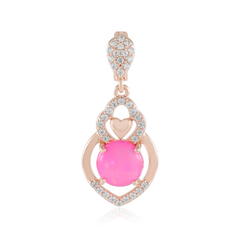 Colgante en plata con Ópalo rosa de Etiopía