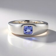 Anillo en plata con Tanzanita