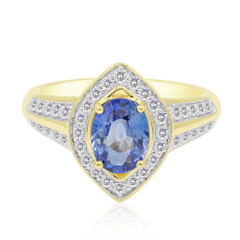 Blauer Ceylon-Saphir-Goldring (Annette)