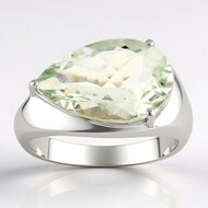 Anillo en plata con Amatista verde (Pallanova)