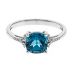 Londonblauer Topas-Goldring