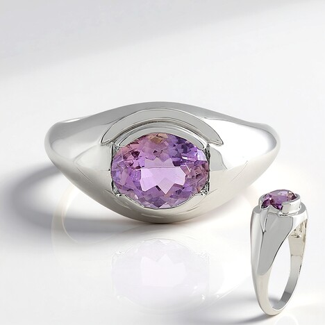 Bague en argent et Amétrine
