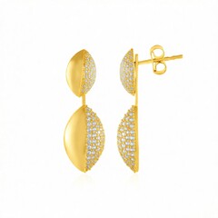 Boucles d'oreilles en argent et Zircon (de Melo Essence)