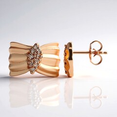 Orecchini in argento con Diamante Argyle Rose de France I1