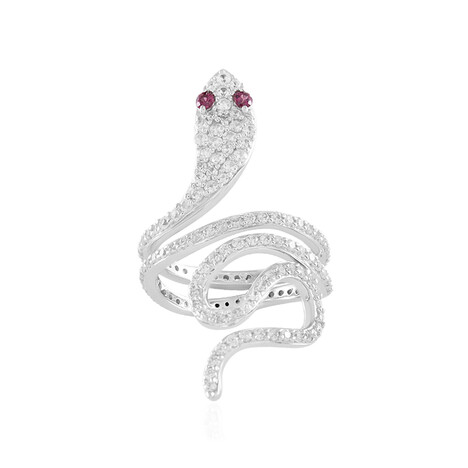 Rhodolith-Silberring