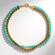 Collar en plata con Amazonita (Riya)