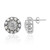 Zilveren oorbellen met witte topaasstenen
