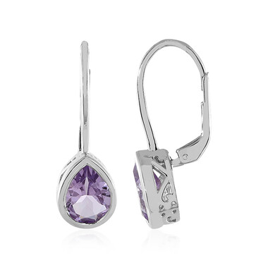 Lavendel-Amethyst-Silberohrringe (MONOSONO COLLECTION)