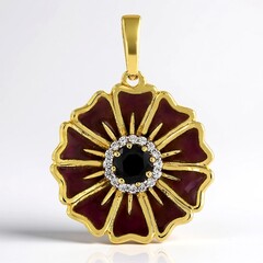 Ciondolo in argento con Spinello Nero