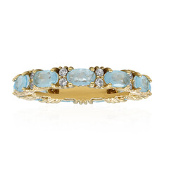 Blue Pastel Quartz Silver Ring