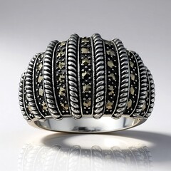 Anello in argento con Marcassite (Annette classic)