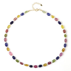 Fancy Sapphire Silver Necklace (Riya)