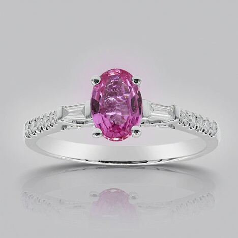 Bague en or et Saphir parme (CIRARI)