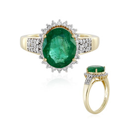 Gouden ring met een AAA Zambia smaragd (D'vyere)