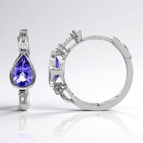 Orecchini in oro con Tanzanite AAA
