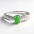 Anello in argento con Crisoprasio Imperiale