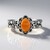Anello in argento con Conchiglia di Ostrica Spinosa Arancione (Desert Chic)
