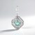 Pendentif en argent et Émeraude de couleur Paraiba