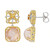 Goldene Mabe-Perlen-Silberohrringe (Gems en Vogue)