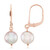 Orecchini in argento con Perla Ming Porpora (TPC)