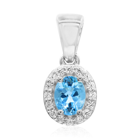 Colgante en plata con Aguamarina Santa María