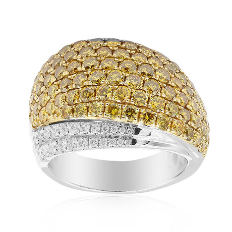 Gelber SI2 Brillant-Goldring (CIRARI)