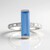 Anello in argento con Calcedonio Blu