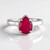 Anello in argento con Calcedonio Lampone