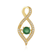 Pendentif en argent et Apatite verte