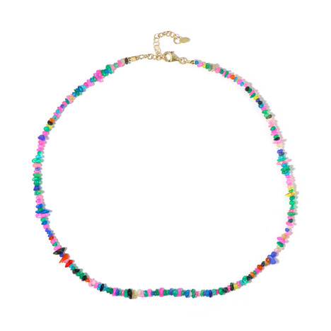 Zilveren halsketting met Ethiopische Opalen