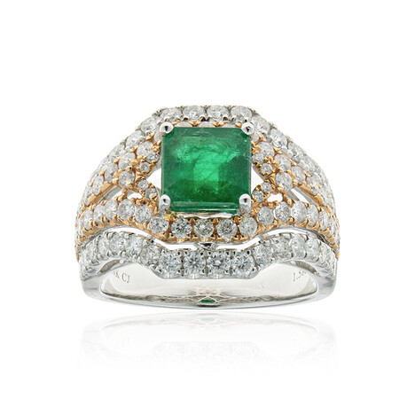 Anello in oro con Smeraldo Zambia AAA (CIRARI)