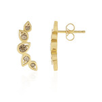 Pendientes en plata con Diamante champán I2 (de Melo Essence)