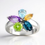 Anello in argento con Ametista (de Melo Essence)