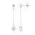 Zilveren oorbellen met witte topaasstenen