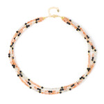 Collar en plata con Espinela negra (Riya)