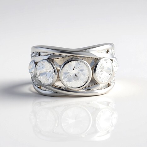 Anello in argento con Zircone (de Melo Essence)