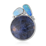 Zilveren hanger met een sodaliet (MONOSONO COLLECTION)