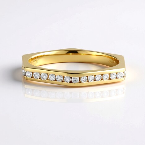 Anello in oro con Diamante IF (G) (de Melo Gold)